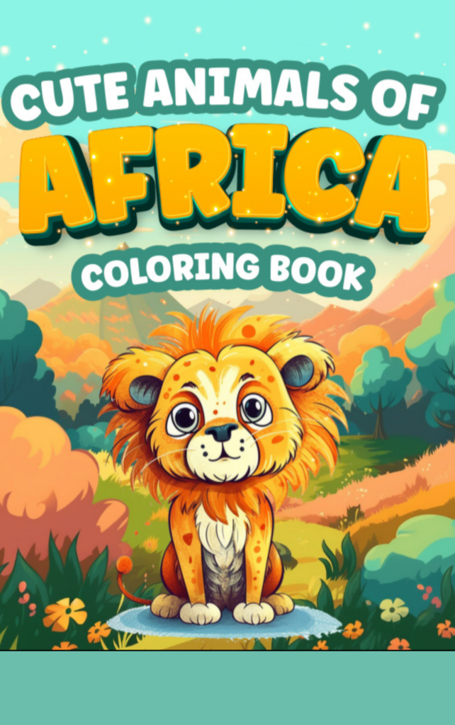 cute animals of africa coloring book